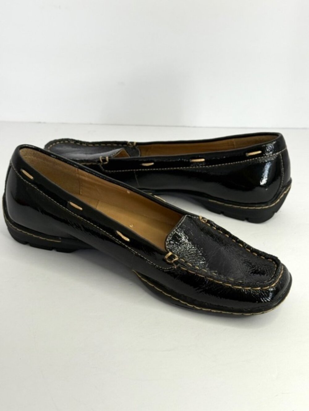 Bjordnal Blythe Women's Black Patent Slip-On Loafers Size 8M